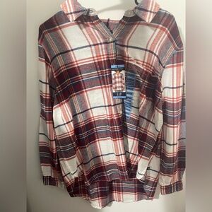 GAP Flannel Red and White Checkered Shirt